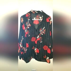 Floral Button-Up Blouse